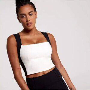 NWT CALIA Inspire Corseted Black Support Top